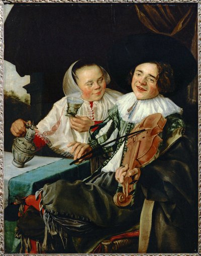 La joyeuse companie - alegre compañía ... de Judith (attr. to) Leyster