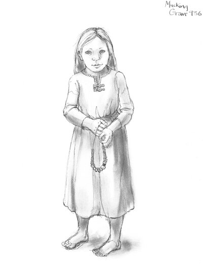 Niña anglosajona, siglos V-X, c. 1990-2010 de Judith Dobie