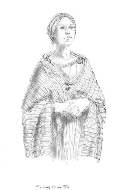 Mujer anglosajona, siglo V-X, c1990-2010 de Judith Dobie