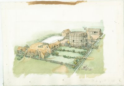 Teatro de Burbage, New Inn Yard, Shoreditch, Hackney, Londres, c1576 2016 de Judith Dobie