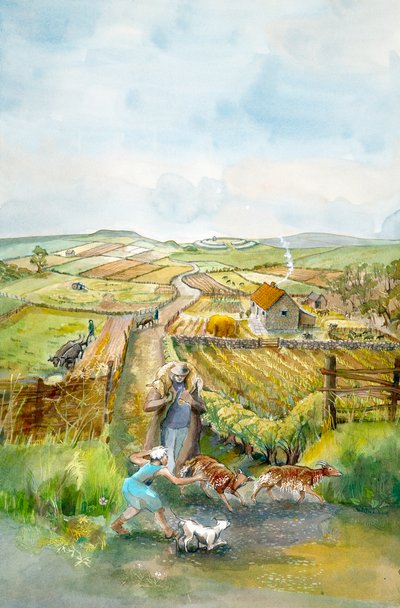 Paisaje rural, siglo III, c1990-2010 de Judith Dobie