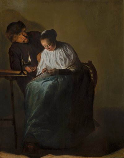 Hombre ofreciendo dinero a una joven, 1631 de Judith Leyster