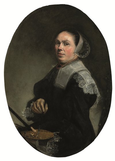 Retrato del artista (óleo sobre tabla) de Judith Leyster