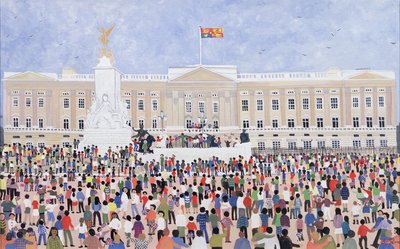 Multitudes alrededor del Palacio, 1995 de Judy Joel