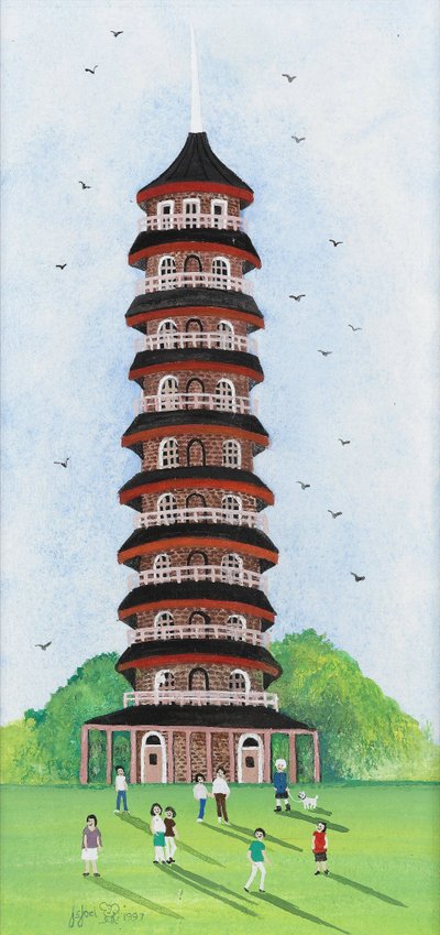 Pagoda de Kew, 2009 (Gouache sobre papel) de Judy Joel