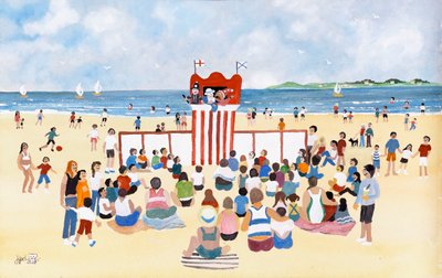 Punch y Judy, 2009 (Gouache sobre papel) de Judy Joel