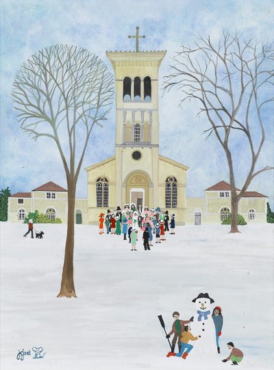 Iglesia de San Rafael, Kingston, 2009 (Gouache sobre papel) de Judy Joel
