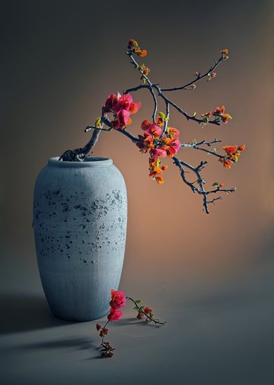 Arreglo floral zen de Judy Tseng