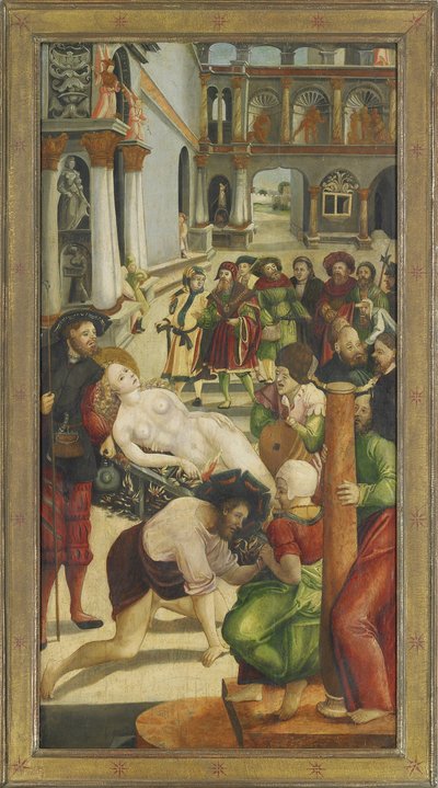 El incendio. Ala del altar de Santa Águeda de Jörg Greimold