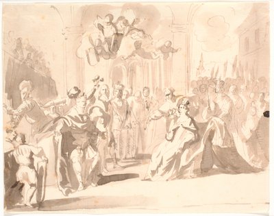 Duque Federico III de Gottorp con su esposa como fundadores de cuatro casas reales y principescas de Jürgen Ovens