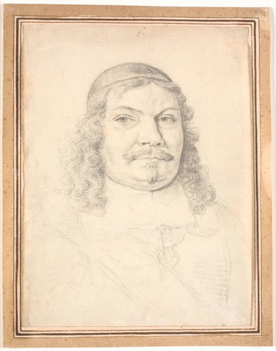 Retrato del canciller holstein-gottorp Johan Adolph Kielman von Kielmanseck (1612-1676). Retrato de busto de frente a la derecha de Jürgen Ovens