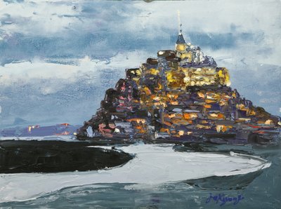 El resplandor del atardecer en el Mont Saint-Michel de Jukyong Park