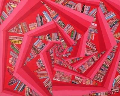 Libros rojos en espiral de Jukyong Park
