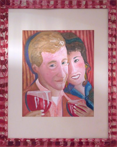 Pareja con Copa de Vino de JuleSimo