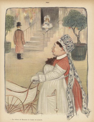 ¡Ya!: niña pequeña respondiendo a la puerta de Jules Abel Faivre