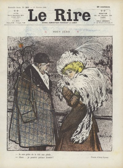 Bajo cero (Ilustración para Le Rire) de Jules Abel Faivre