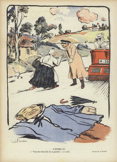 Compensación. Ilustración para Le Rire de Jules Abel Faivre