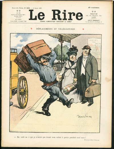 Portada de "Le Lire", Satírico en Colores de Jules Abel Faivre