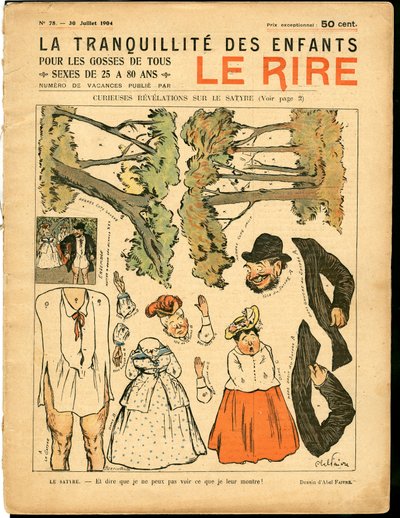 Portada de "The Laughter", número 78, satírico en colores de Jules Abel Faivre