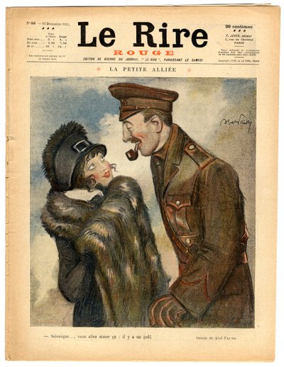 Portada de "The Red Laughter", Satírico en Colores de Jules Abel Faivre