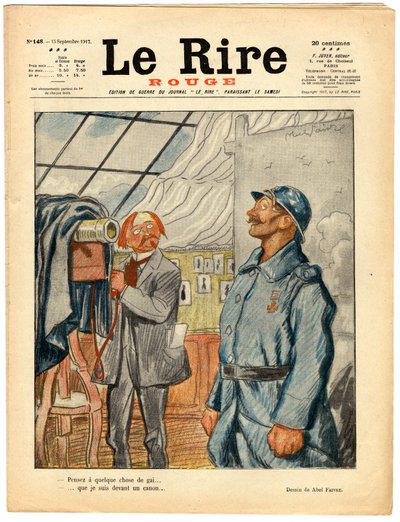 Portada de "The Red Laughter", Satírico en Colores de Jules Abel Faivre