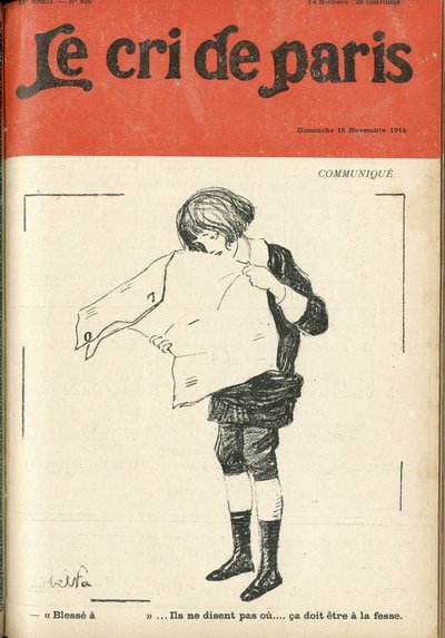 Ilustración de Abel Faivre (1867-1945) para la portada de Le Cri de Paris de Jules Abel Faivre