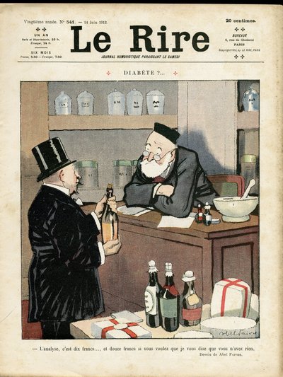 Ilustración de Abel Faivre (1867-1945) para la portada de Le Rire de Jules Abel Faivre