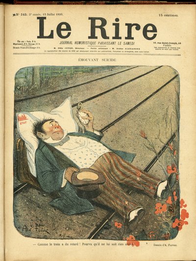 Ilustración de Abel Faivre para la portada de Le Rire de Jules Abel Faivre