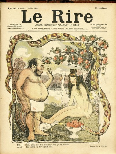 Ilustración de Abel Faivre para la portada de Le Rire, No. 243 de Jules Abel Faivre