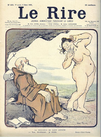 Ilustración de Abel Faivre (1867-1945) para la portada de The Laughter, No. 331 de Jules Abel Faivre