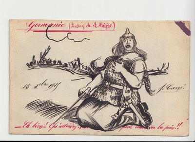 Postal, Satírico en Colores de Jules Abel Faivre