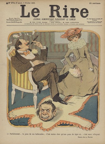 Piel de Suegra, Ilustración para Le Rire de Jules Abel Faivre