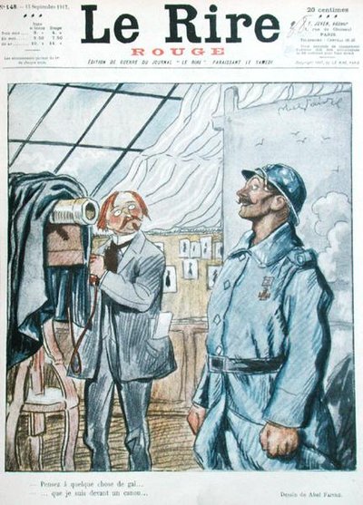 El soldado francés con el fotógrafo, caricatura de la portada de 