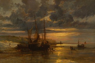 Barcos de pesca varados de Jules Achille Noel