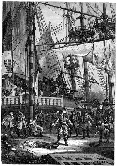 Jean Bart mata al capitán holandés del Neptune, 1898 de Jules Achille Noel