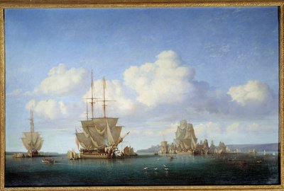 La rada de Brest en 1844 de Jules Achille Noel