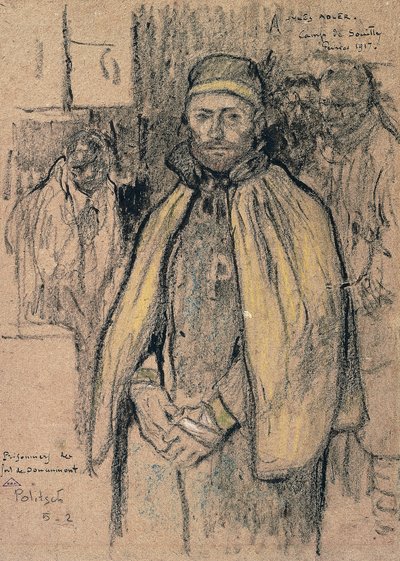 Prisioneros de Fort Douaumont (dibujo) de Jules Adler