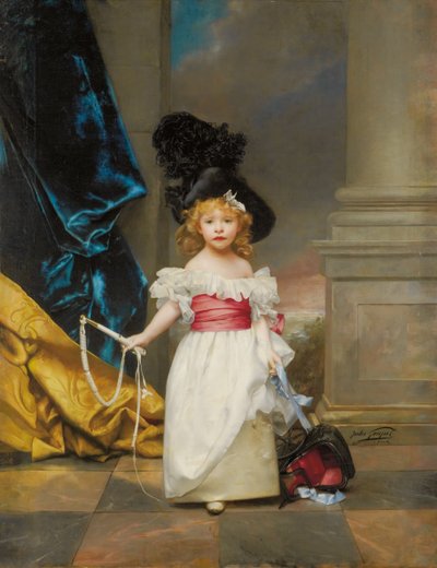 Retrato de Therese Girard a los tres años y siete meses, 1882 de Jules Adolphe Goupil
