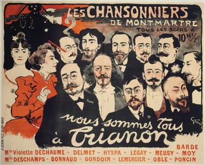 Les Chansonniers de Montmartre, c. 1890 de Jules Alexandre Grün