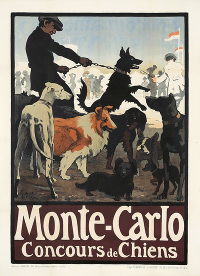 Monte Carlo, Concurso de Perros, 1900s de Jules Alexandre Grün