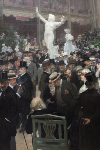 Un viernes en el salón de los artistas franceses de Jules Alexandre Gruen or Grun