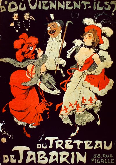 Póster de Du Treteau De Tabarin de Jules Alexandre Gruen or Grun