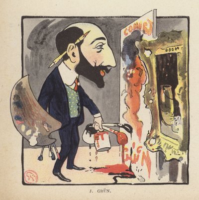 Autorretrato del pintor e ilustrador francés Jean-Alexandre Grun de Jules Alexandre Gruen or Grun