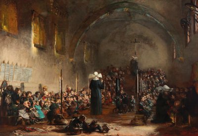 Una guardería en un convento de Jules Alexandre Patrouillard Degrave