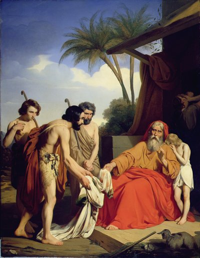 El abrigo de José traído de vuelta a Jacob, 1841 de Jules Ambroise Francois Naudin