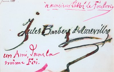 Firma de Jules-Amédée Barbey d