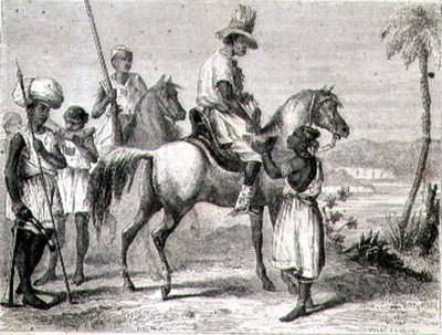 Indios Peul y Malinke en Senegal de Jules Antoine (after) Duvaux