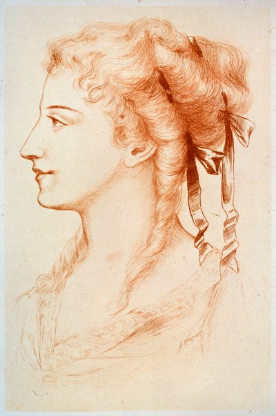 Retrato de una joven dama de Jules Armand Hanriot