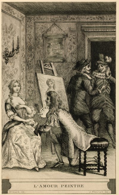 Escena de amor pintor de Jules Armand Hanriot