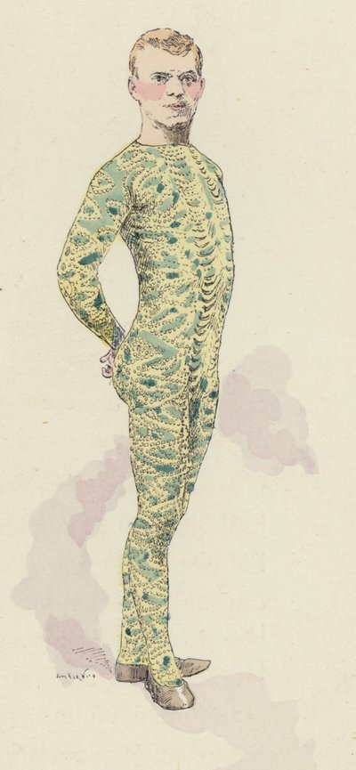 Gimnasta de circo en leotardo de Jules Arsene (after) Garnier